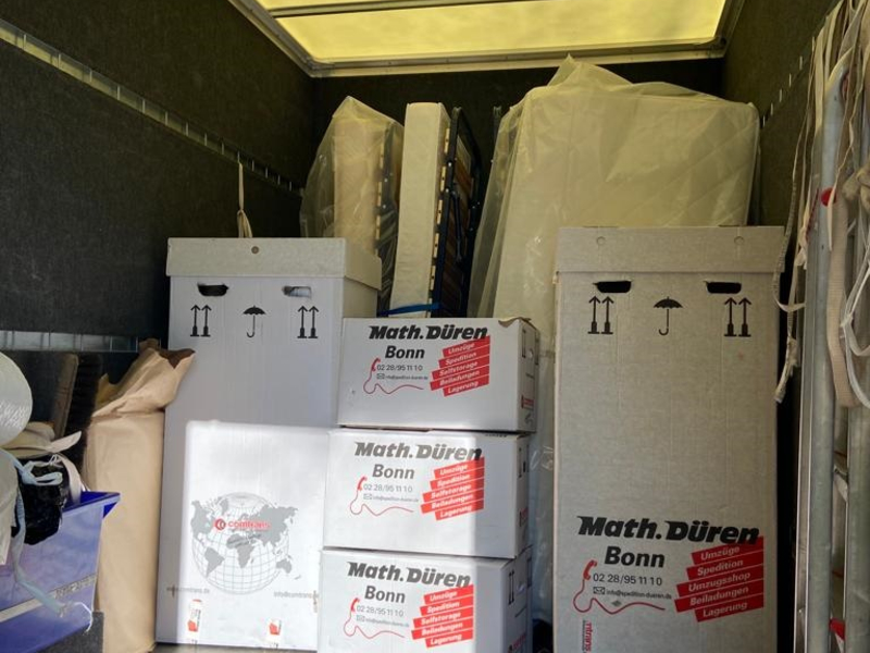 Spende an Ukraine, Umzug mit Bonn Storage Service